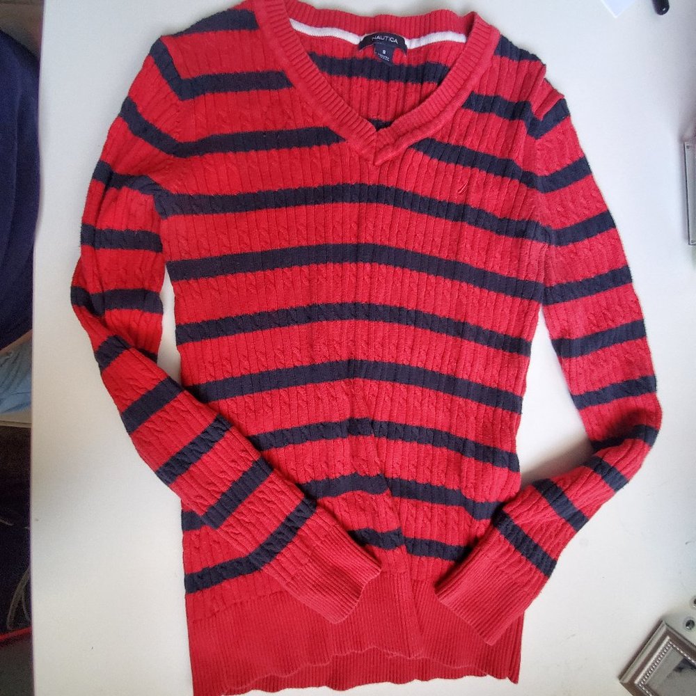 🔺 Nautica - Women's Striped Sweater 🔺
